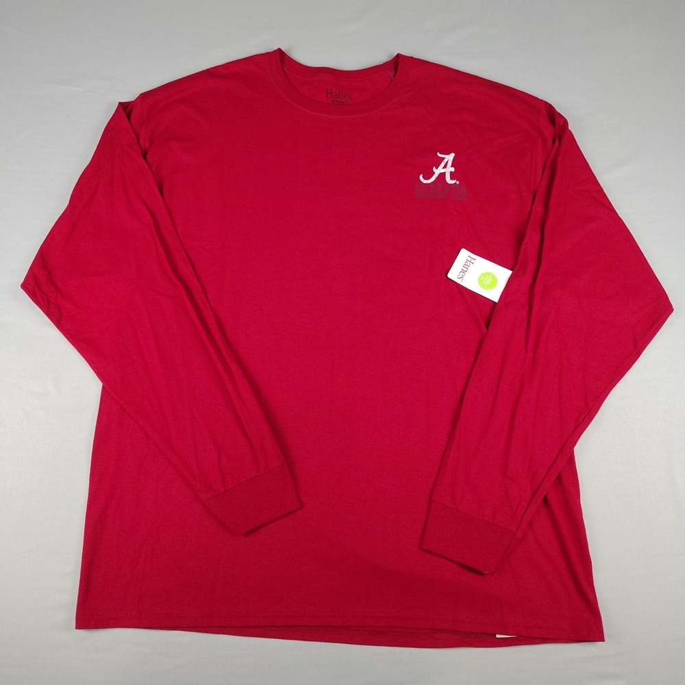NWT Alabama Crimson Tide Mens XXL Long Sleeve T Shirt Roll Tide Tuscaloosa Red